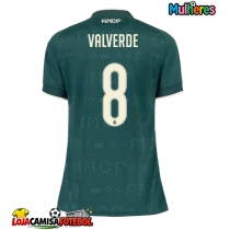 Camisa de Futebol Real Madrid Federico Valverde #8 Equipamento Secundário Mulheres 2026-27 Manga Curta
